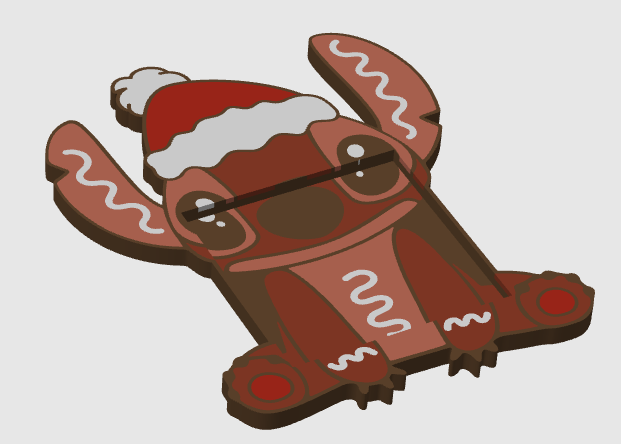 Stitch Gingerbread Post-It Holder — 3MF File