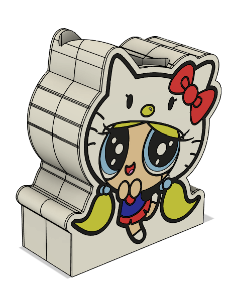 Bubbles Powerpuff Girls Dressed as Hello Kitty – Soap Dispenser | 3MF File