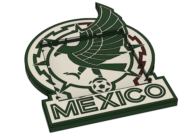 🇲🇽 Mexican National Soccer Team Post-it Note Holder – 3MF File