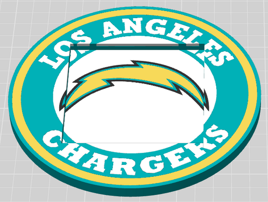 Los Angeles Chargers Post-It Note Holder – 3MF File (Digital Download)