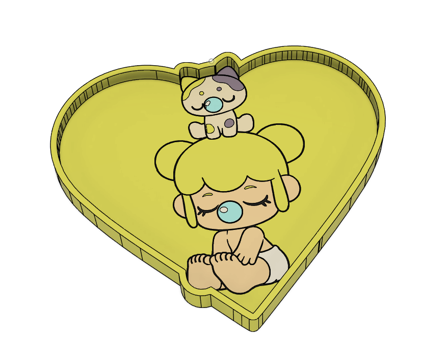 Yellow Nancy Babi Bead Tray – 3MF File