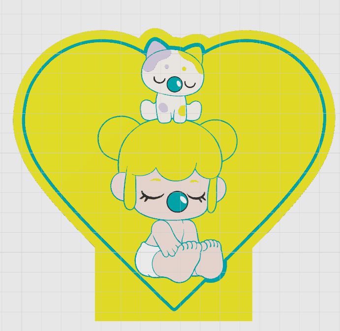 Yellow Nancy Baby Pencil Holder – 3MF File