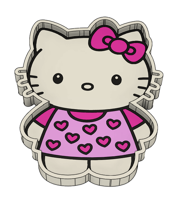 💖 Hello Kitty Valentine’s Bead Tray – 3MF File