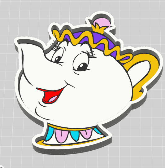 Mrs. Potts Inspired Bead Tray – 3MF File for 3D Printing