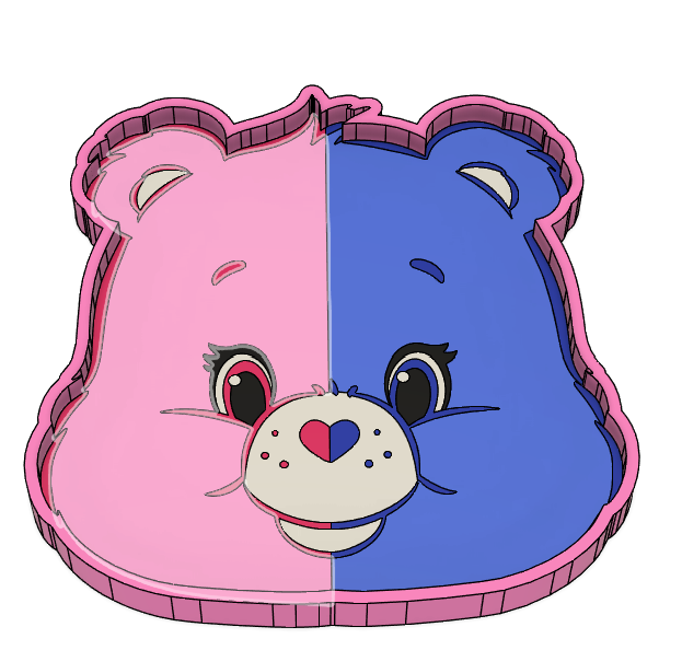 Care Bear Bead Tray – 3MF File for 3D Printing | Cute Craft Organizer |