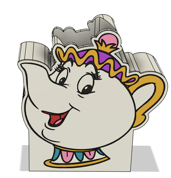 Mrs. Potts Soap Dispenser 3MF File | Tea Pot Soap Pump Holder | Cute Bathroom Decor