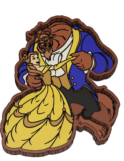 Beauty and the Beast Bead Tray | 3D Print File | Jewelry Bead Organizer | Craft Tray STL/3MF | Disney Inspired Craft Tool | Instant Download