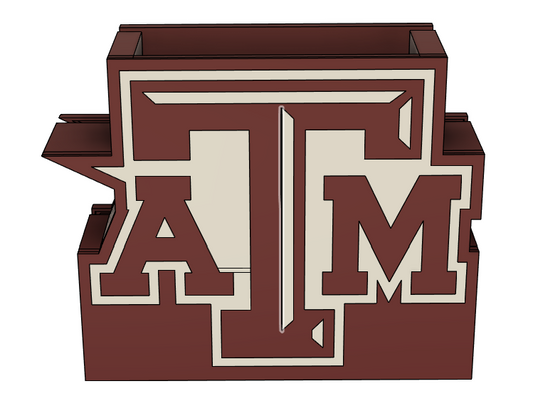 🏈 Texas A&M Pencil Holder – 3MF File | Desk Organizer | College Fan Decor | 3D Print File