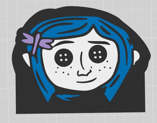 🖤 Coraline-Inspired Pencil Holder – 3MF File for 3D Printing