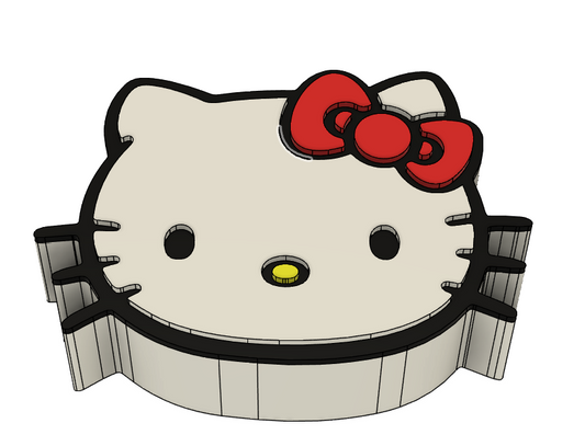 🎀 Hello Kitty Straw Topper with 3D Effect – 3MF File | Cute Kawaii Cup Accessory | Digital Download 🎀