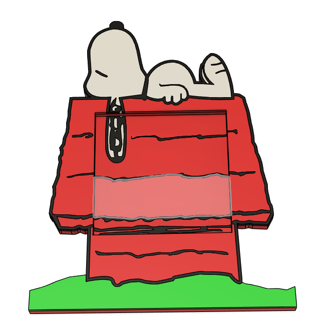 Snoopy Post-It Note Holder 3MF File | Cute Desk Organizer | Peanuts Inspired 3D Print | Office & School Decor