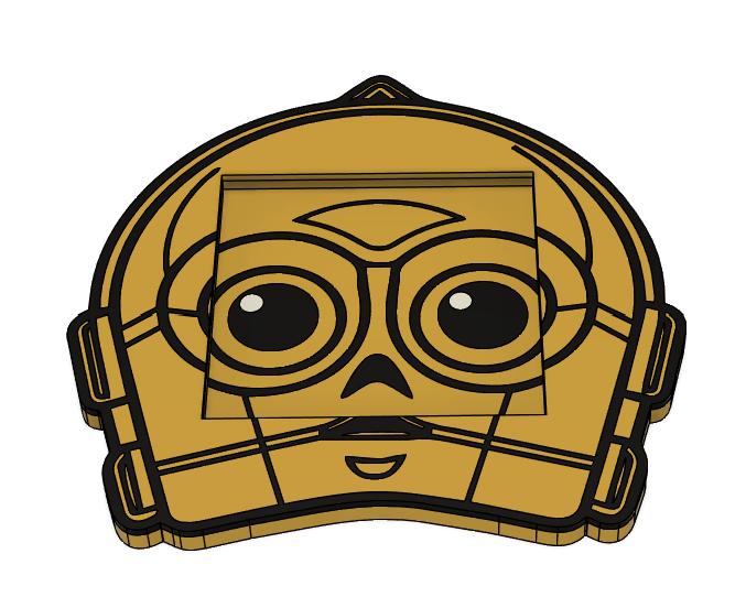C-3PO Post-It Note Holder 3MF File | Star Wars Inspired Desk Organizer | 3D Print STL Alternative | DIY Desk Decor