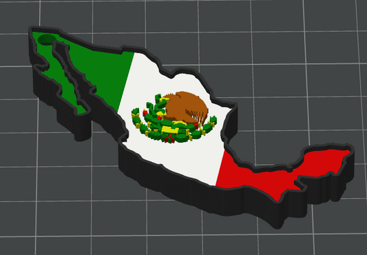 Mexico Map Keychain – 3MF File for 3D Printing | Country Shape Keyring STL Alternative | Travel Souvenir DIY