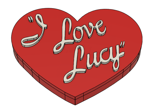 I Love Lucy Pen Topper 3MF File | Cute Retro Lucy Desk Accessory | 3D Printable Pen Decor