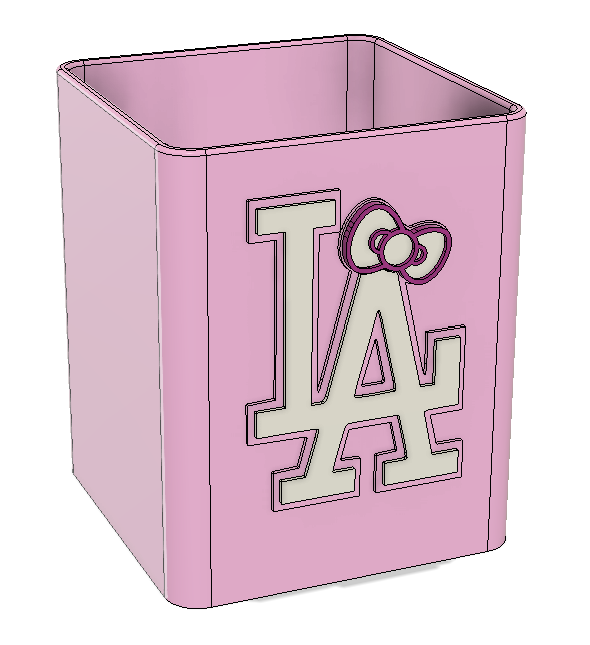 Dodgers-Inspired Pencil Holder β 3MF File for 3D Printing