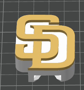 San Diego Baseball Can Opener 3MF File | Sports Drink Tab Opener Digital Download