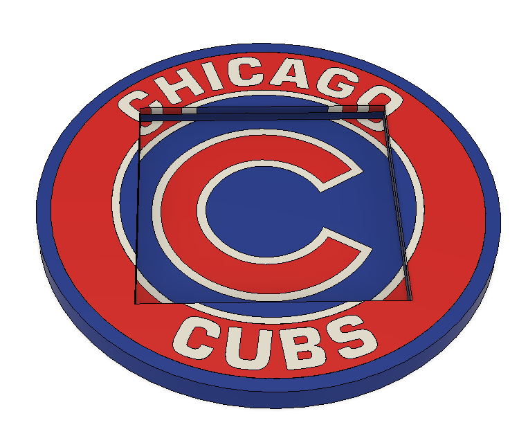 Chicago Cubs Post-It Note Holder – 3MF File