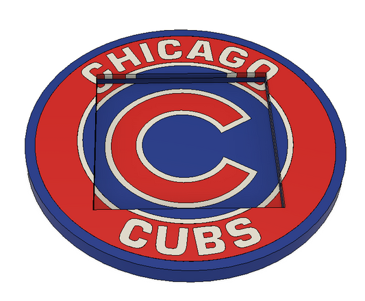 Chicago Cubs Post-It Note Holder – 3MF File