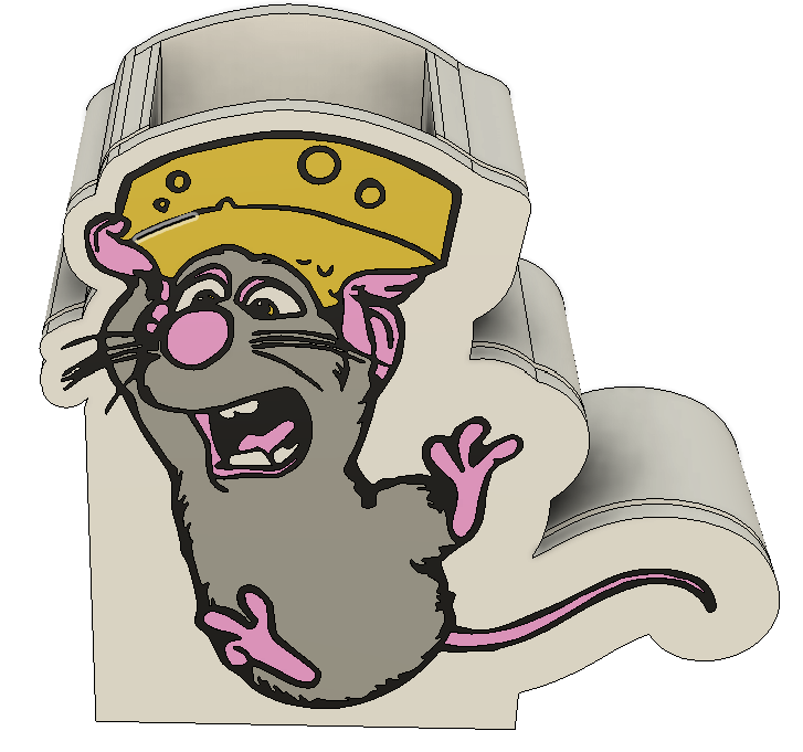 Ratatouille-Inspired Pencil Holder – 3MF File for 3D Printing