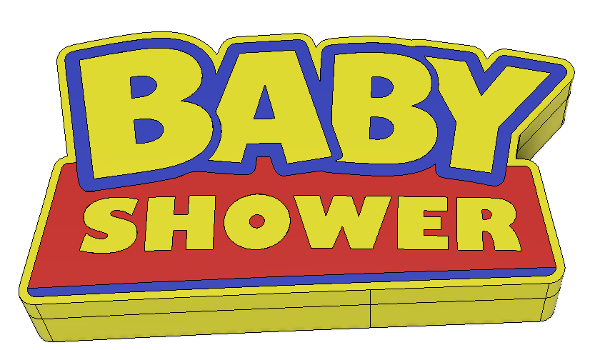 Toy Story Baby Shower Pen Topper – Physical Print