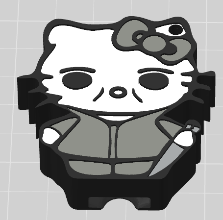 Hello Kitty Michael Myers Can Opener – Physical Print