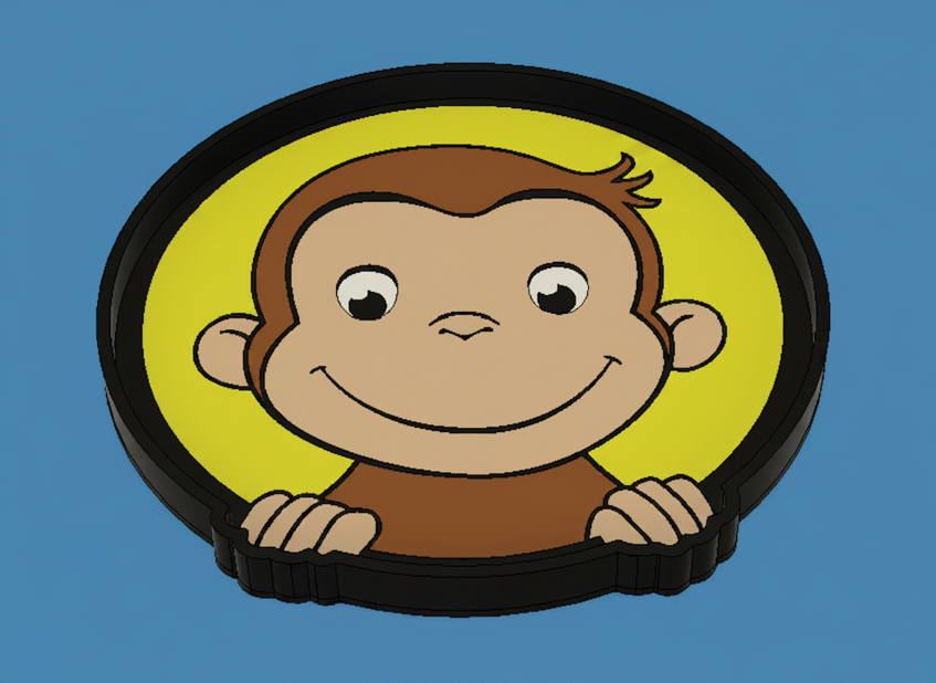 Curious George Bead Tray – 3D Printed PLA
