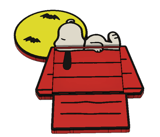 Snoopy Halloween Post-it Note Holder 3MF File