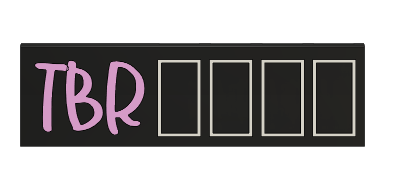 Books in My Library Bookshelf Counter – 3MF File