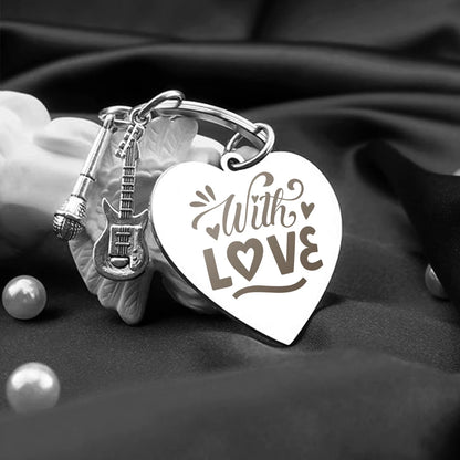 Personalized Engravable Stainless Steel Heart Keychain