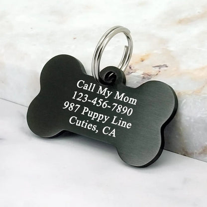 Laser-Personalized Dog Name Tag