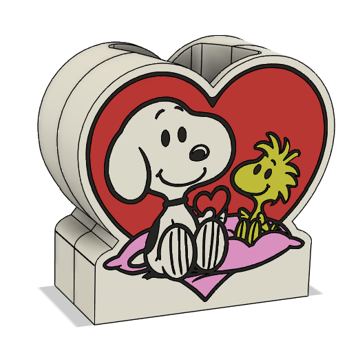 Snoopy Valentine’s Day Soap Dispenser – 3MF File (Digital Download)