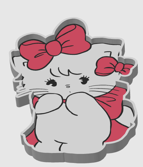 🐱 Marie Cat Bead Tray – 3MF File