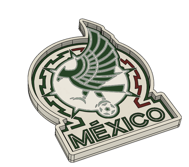 🇲🇽 Mexican National Soccer Team Bead Tray – 3MF File