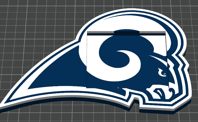 🐏 Los Angeles Rams Post-It Note Holder – 3MF File