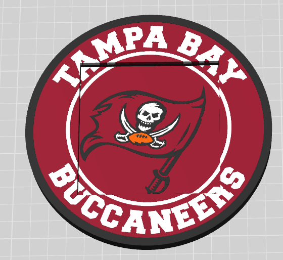 🏴‍☠️ Tampa Bay Buccaneers Post-It Note Holder – 3MF File