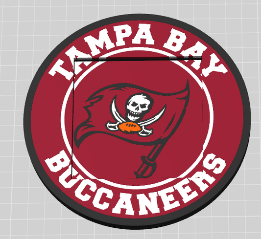 🏴‍☠️ Tampa Bay Buccaneers Post-It Note Holder – 3MF File