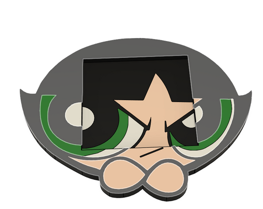 Powerpuff Girls Buttercup Post-It Note Holder – 3MF File (Digital Download)