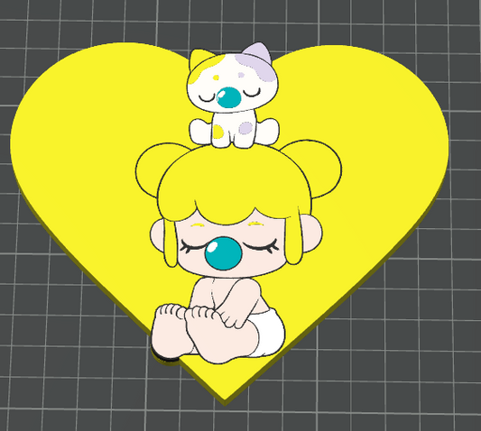 Yellow Nancy Babi Pen Base Plate – 3MF File