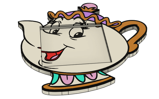 🫖 Mrs. Potts Post-It Note Holder – 3MF File (Digital Download)