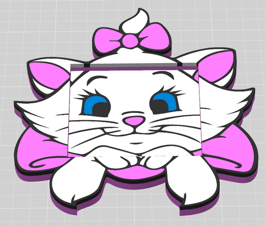 🐾 Marie Cat Post-It Note Holder – 3MF File
