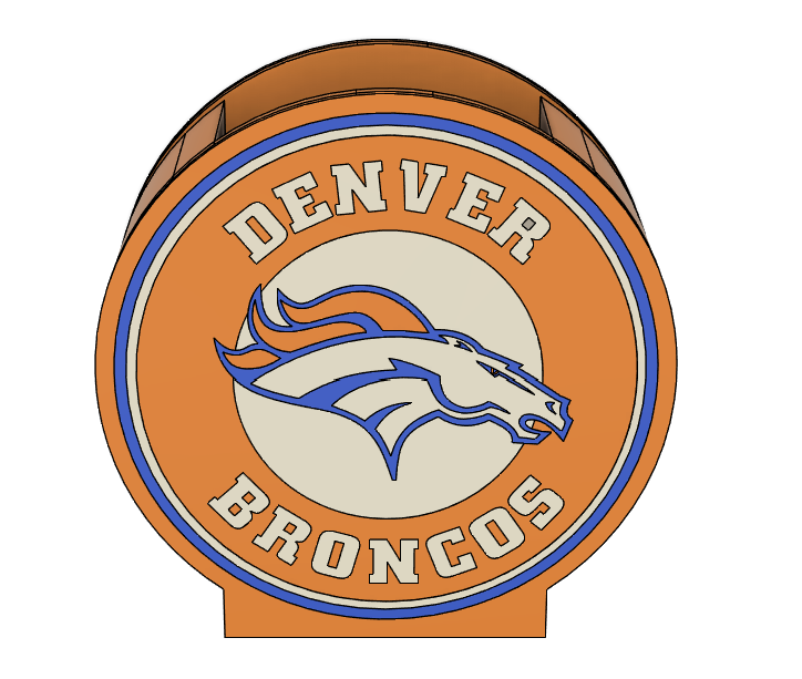 🟠🐎 Denver Broncos Pencil Holder – 3MF File (Digital Download)