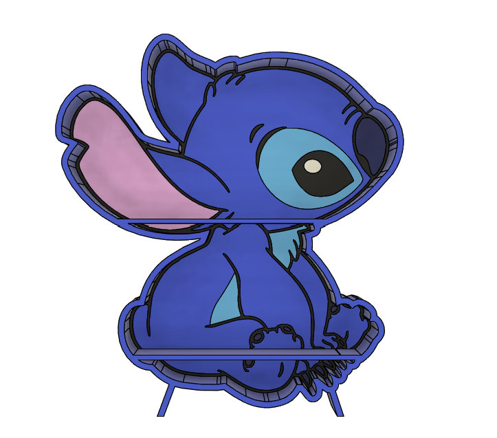 🧵 Stitch Shelf Display – 3MF File (Digital Download)