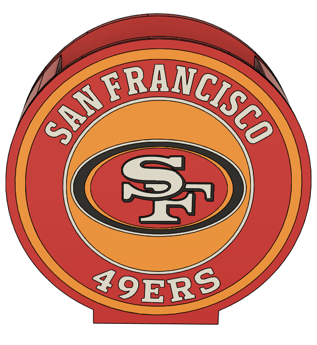🏈 San Francisco 49ers Pencil Holder – 3MF File