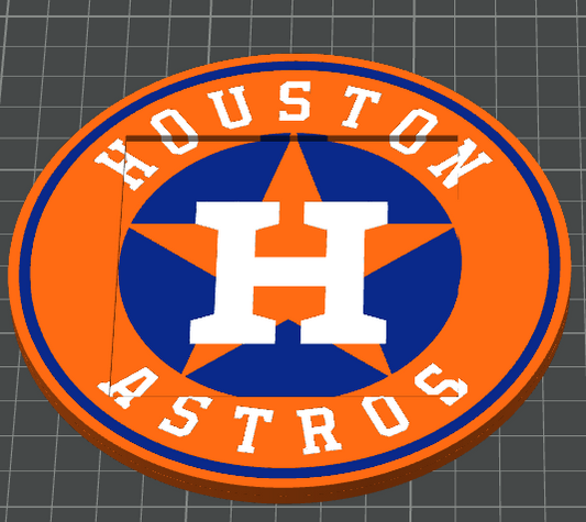 Houston Astros Post-It Note Holder – 3MF File | Digital Download