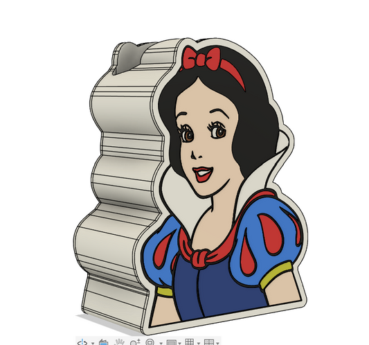 Snow White Solid Soap Dispenser – 3MF File for 3D Printing | Princess Inspired Bathroom Decor | DIY Soap Pump Holder