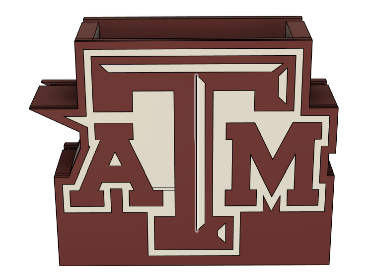 🏈 Texas A&M Pencil Holder – 3MF File | Desk Organizer | College Fan Decor | 3D Print File