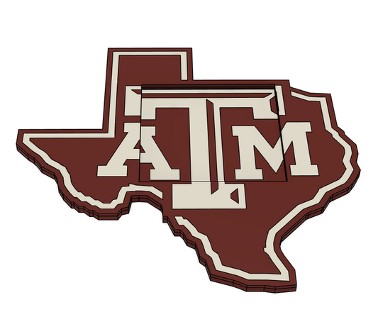 🏈 Texas A&M Post-it Note Holder – 3MF File | Desk Organizer | Sticky Note Holder | 3D Print File