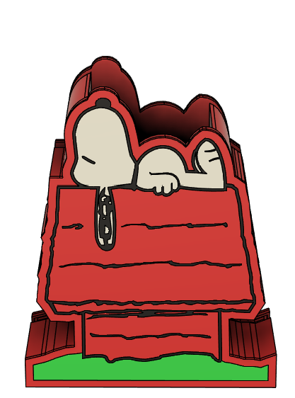 Snoopy Pencil Holder 3MF File | Cute Desk Organizer Cup | Peanuts Inspired 3D Print | Pen & Pencil Storage