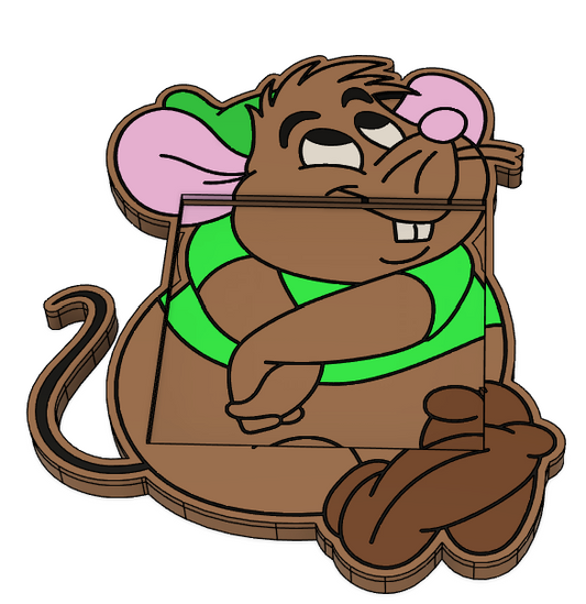 Gus Gus Post-It Note Holder | 3MF File | Cute Mouse Desk Organizer | Digital Download | 3D Print File
