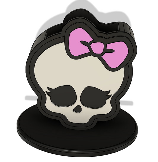 Cute Skull with Pink Bow Flower Pot | 3MF File | Kawaii Planter | 3D Printable Decor